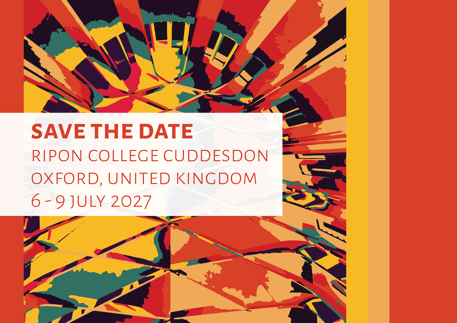 Save the date, Ripon College Cuddesdon, Oxford, United Kingdom, 6–9 July 2027